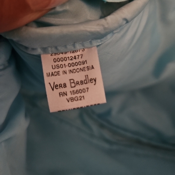 Vera Bradley Blue And Yellow Lighten Up Essentials Lemon Grove Sling Bag - Picture 9 of 11